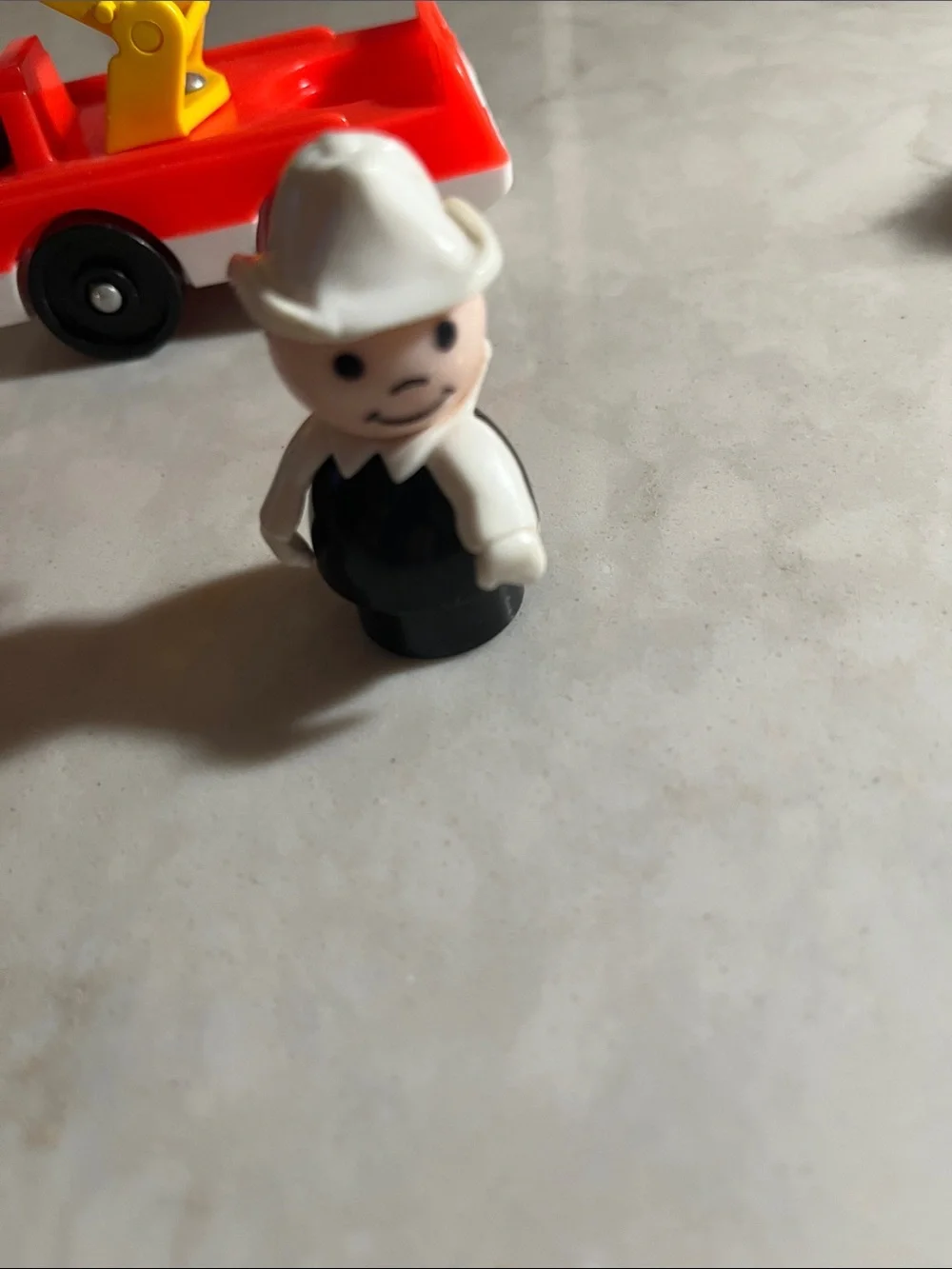 Vintage Fisher Price Little People Fireman & Fire Truck and Fire dog